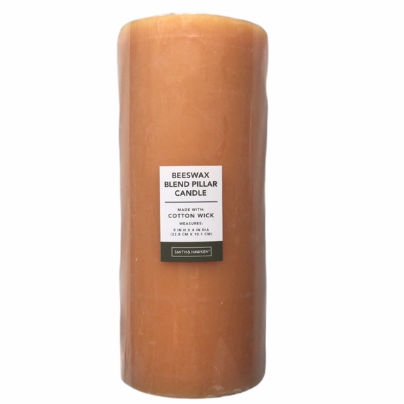 Smith & Hawken Other - Smith & Hawken Beeswax Pillar Candle Orange